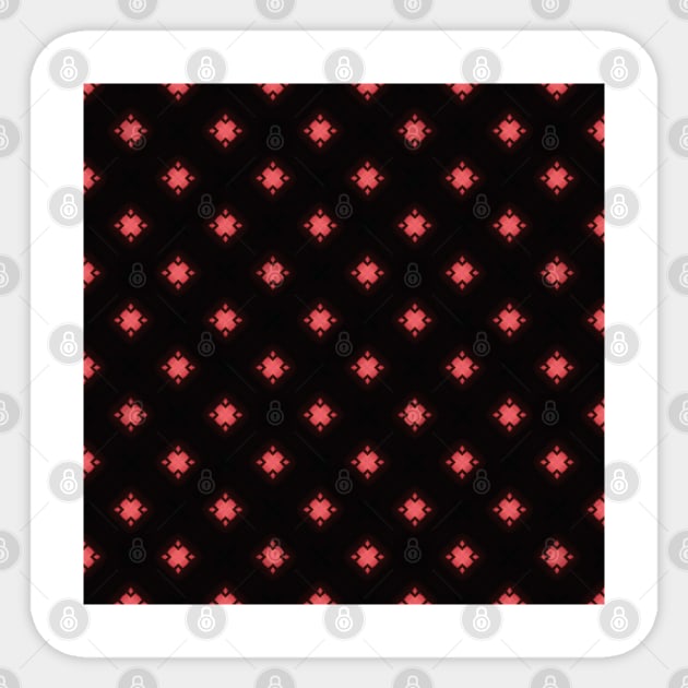 Red Diamond Pattern Sticker by thesnowwhyte